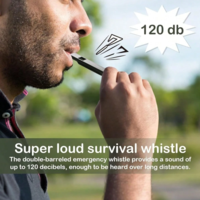 משרוקית הישרדות SOS חזקה עם שרשרת – עד 120dB