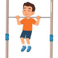 בר התעמלות אופקי יחיד לחצר HUDORA – מתקן מתח איכותי ועמיד לכל המשפחה