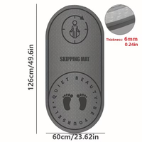 משטח דילוג וכושר TPE - בעובי 6 ס״מ  שחור (אליפסה)