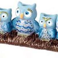 חנוכיה קרמיקה ינשופים