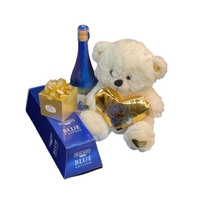 Teddy Bear, Wine, and Chocolates Gift Basket-4
