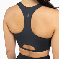 חזיית ספורט HOLO Low Neck שחורה