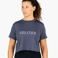 חולצת Velites HOLO Crop אפורה כהה נשים