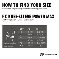 RX Knee Sleeve Power Max 7mm - Rehband - Carbon Black