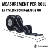טייפ אצבעות RX Athletic Power-Wrap מבית Rehband - שחור (3 יחידות)