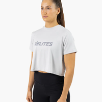 חולצת Velites HOLO Crop אפורה