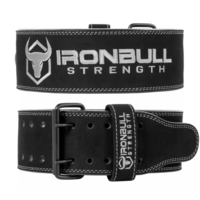 חגורה לפאוורליפטינג - שחור IRON BULL DOUBLE PRONG