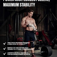RX Knee Sleeve Power Max 7mm - Rehband - Carbon Black
