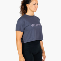 חולצת Velites HOLO Crop אפורה כהה נשים