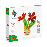 אוריגמי 3D - עציץ פרחים