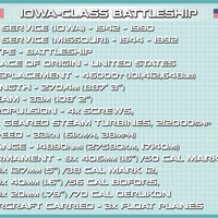 USS IOWA - איווה ומיזורי - אוניות הקרב של הצי האמריקאי