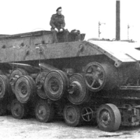 גוף טנק ה E100 שנפתח ע