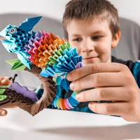 אוריגמי 3D - זיקית
