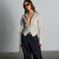 חולצת סאנסה - בז