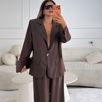 חליפת כפתור יהלום- שוקולד