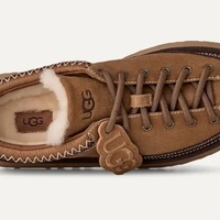 Heritage lace up slipper - כאמל
