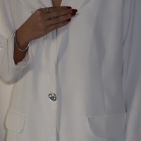 חליפת כפתור יהלום - לבן