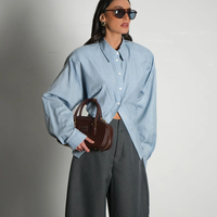 חולצת סילברה משובצת תכלת