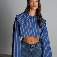 חולצת קרמברי-כחול פסים