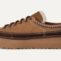 Heritage lace up slipper - כאמל