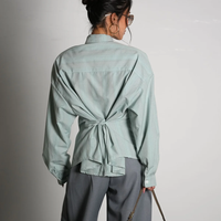 חולצת סילברה משובצת ירוק בהיר