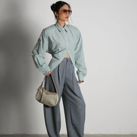 חולצת סילברה משובצת ירוק בהיר