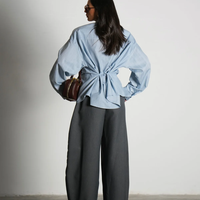 חולצת סילברה משובצת תכלת