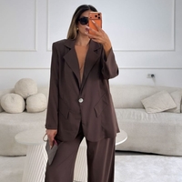 חליפת כפתור יהלום- שוקולד