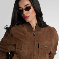 ג׳קט עור ז׳מס בשילוב סריג