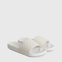 כפכף סלייד לוגואים C.K- לבן