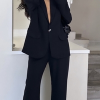 חליפת כפתור יהלום - שחור