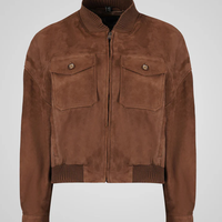 ג׳קט עור ז׳מס בשילוב סריג