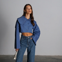 חולצת קרמברי-כחול פסים