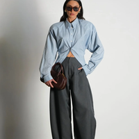 חולצת סילברה משובצת תכלת