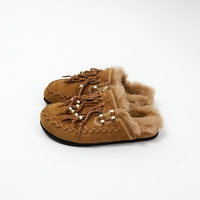 כפכף שילוב פרווה חום