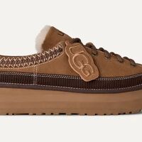 Heritage lace up slipper - כאמל