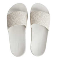 כפכף סלייד לוגואים C.K- לבן