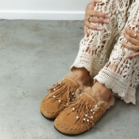 כפכף שילוב פרווה חום