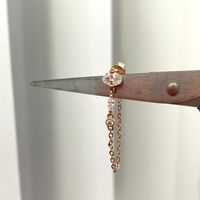 עגיל MIEL - כסף 925 בציפוי רוז גולד 