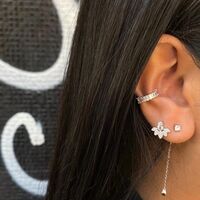 עגילי NOA - כסף 925 אבן כסופה