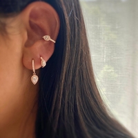 הליקס ללא חור כסף 925 אבן שקופה