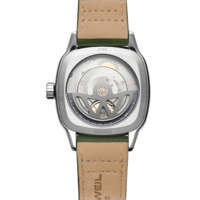 FREELANCER Freelancer Calibre RW1212 Men’s Automatic Green Leather Strap Watch, 40 x 40 mm