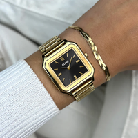 Gracieuse Watch Steel, Black, Gold Colour CW11906