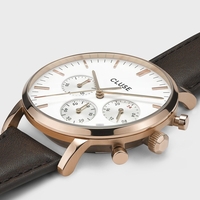  CW0101502002 Aravis Chrono Leather Brown, Rose Gold Colour