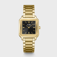 Gracieuse Watch Steel, Black, Gold Colour CW11906