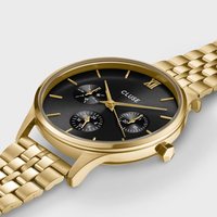 Minuit Multifunction Watch Steel, Black, Gold Colour CW10707