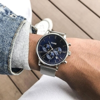 40 mm - CW0101502004  Aravis Chrono Mesh Blue, Silver
