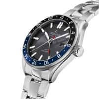 שעון Alpine Alpiner Quartz  GMT Dark Grey Bracelet