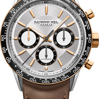 שעון Raymond Weil Freelancer Calibre Automatic Chronograph Brown Leather Watch