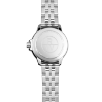 Montre à quartz classique en acier avec cadran bleu et date Tango pour femme
